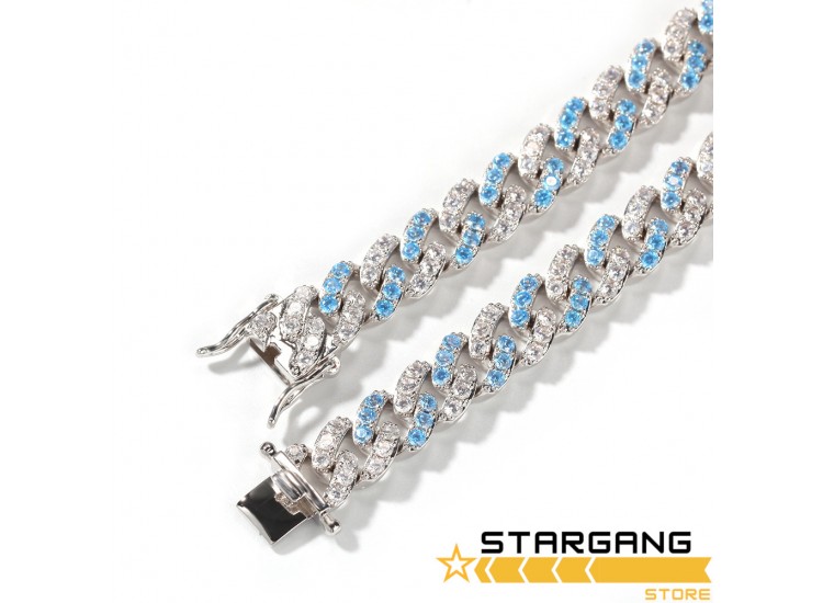 Blue diamond cuban chain Clearance