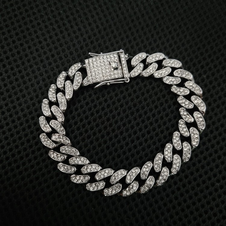 13mm Iced Cuban Bracelet 