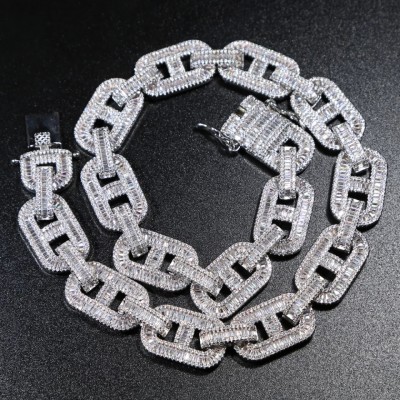 16mm Iced Baguette Premium B! Chain