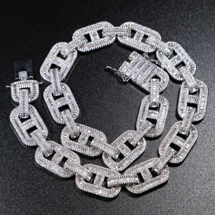 16mm Iced Baguette Premium B! Chain