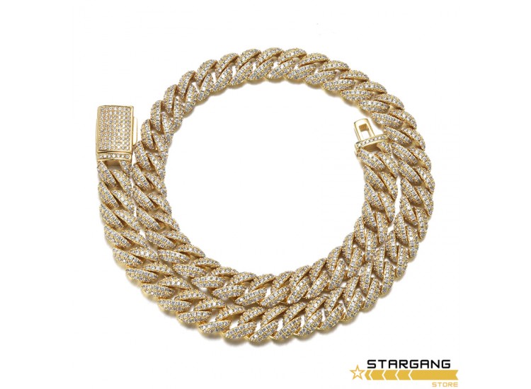 10mm Full filled Iced Cuban Chain 10mm Full filled Iced Cuban Chain