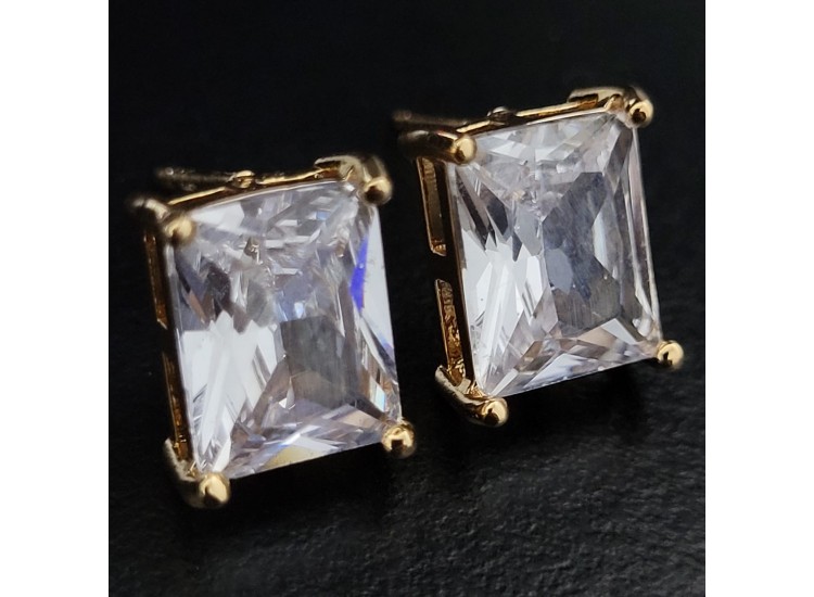 Square Cut Cyrstal Earring