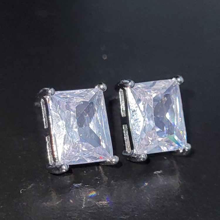 Square Cut Cyrstal Earring