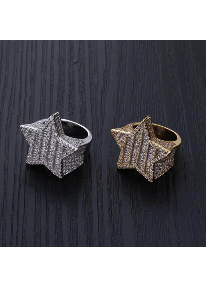 Baguette Star Ring