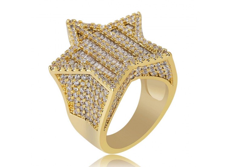 Baguette Star Ring